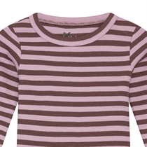 BIRKHOLM Stribet Rib Body Skygge Rosa & Kastanje Brun